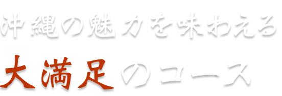 沖縄の魅力を味わえる大満足のコース