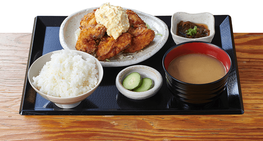 チキン南蛮と夜定食セット