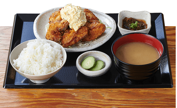 チキン南蛮と夜定食セット