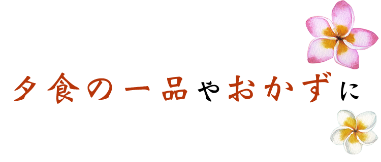 夕食の一品やおかずに